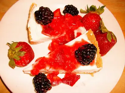 Non-baked fresh fruit cheese cake