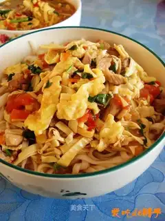 Tomato noodles with minced meat