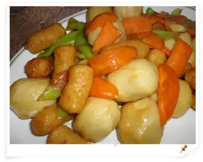 stir-fried fish balls