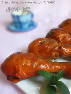 Roasted chicken legs with honey sauce