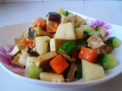 stir-fried five diced vegetables