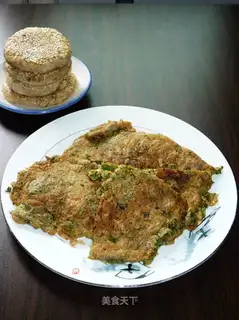 Fried egg with pepper sprouts