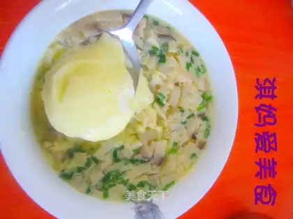 Mushroom egg custard