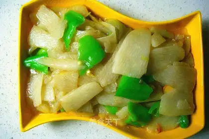 stir-fried yam with green pepper