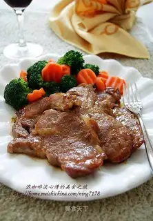 Pan-fried plum meat