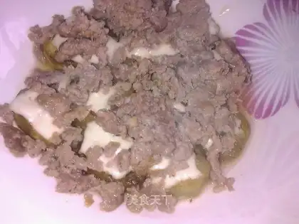 Steamed eggplant with minced pork with fragrant aroma