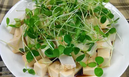 Toona sinensis seedlings mixed with tofu