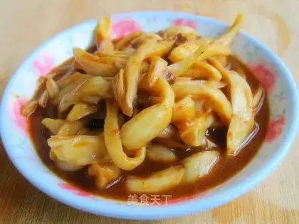 Pleurotus eryngii with sesame sauce