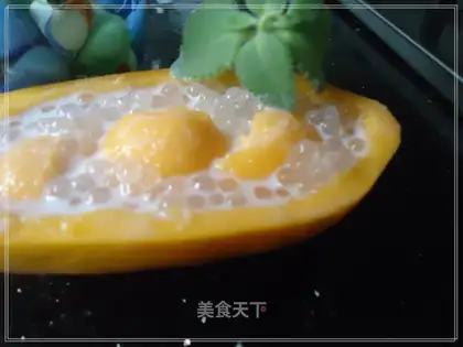 Milk papaya sago