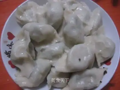 Leek and egg dumplings