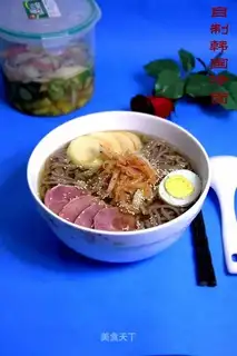 Homemade Korean cold noodles