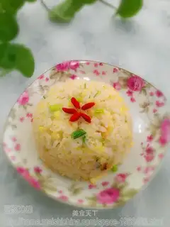 Fried rice with egg with onion flavor