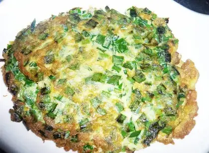 Eggs with leek