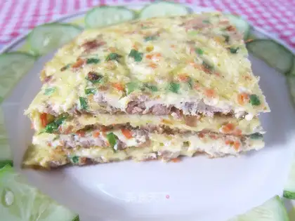 minced meat omelet