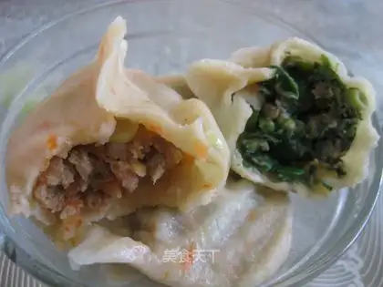 Colored dumplings