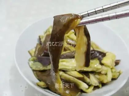 Hand-shredded eggplant