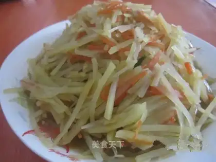 Potato and carrot shredded