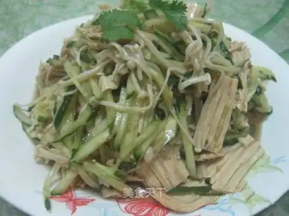 Mixed tofu bamboo, cucumber, and mushroom mushroom