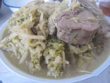 Stewed Chinese cabbage on spine