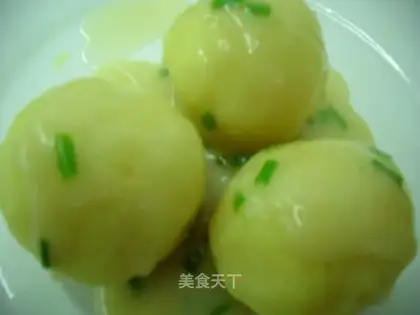 Mashed potatoes in scallion oil