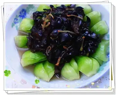stir-fried rapeseed with black fungus