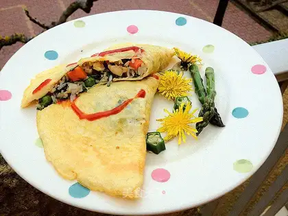Dandelions and egg dumplings