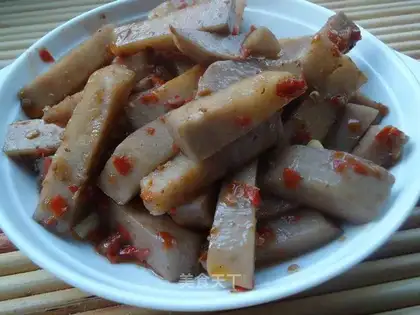 chopped pepper and taro