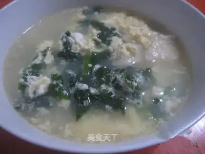 Spinach egg soup