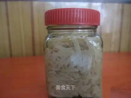 Self-made canned mushroom