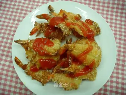 Crispy shrimp in tomato sauce