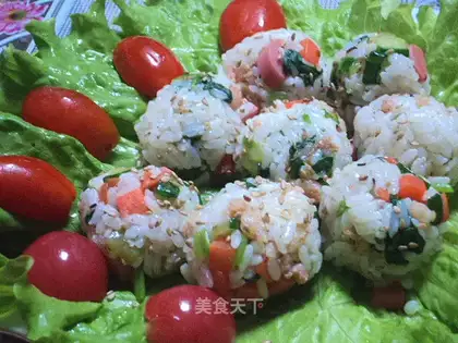 Colorful rice balls