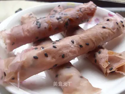 Purple potato omelet roll