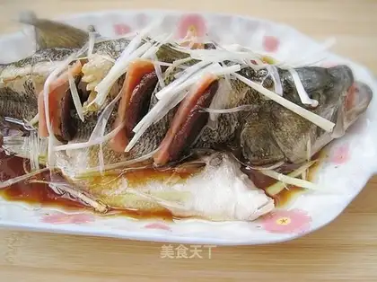 Steamed perch