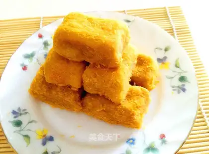 Pork floss sweet potato cake
