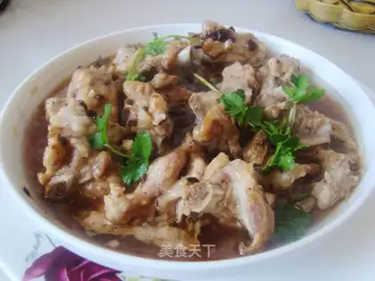 Steamed pork ribs with black bean sauce