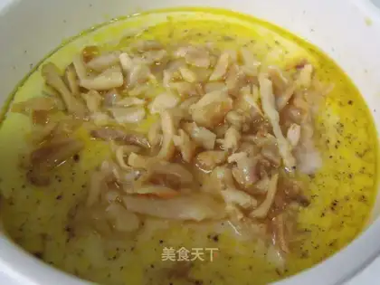 Steamed eggs with dried whitebait