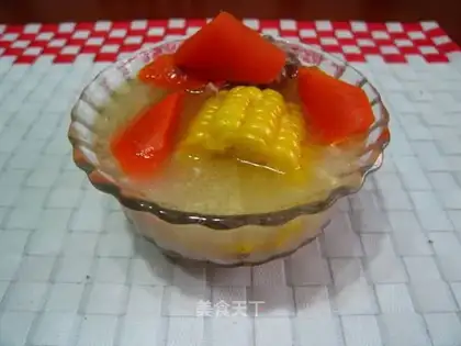 Carrot corn bone soup