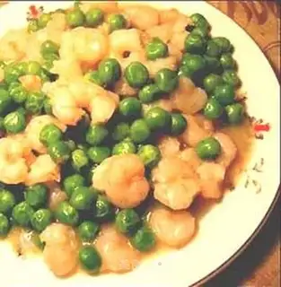 Shrimp with green beans
