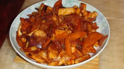 Korean squid with spicy sauce