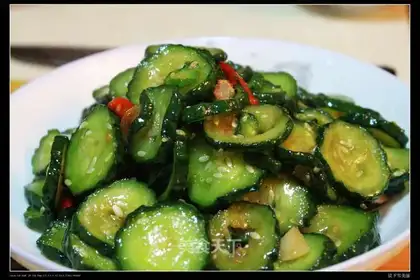 fried cucumber slices with gaba crispy