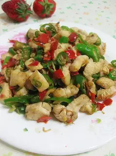 diced chicken with double pepper
