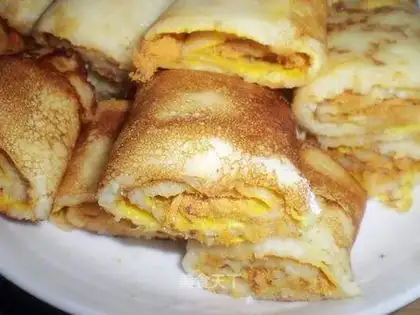 Potato and pork floss egg cake