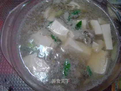 Oyster tofu soup