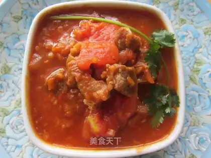 Stewed beef brisket with tomato