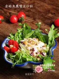 Tuna hummus salad