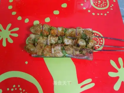 Roasted fillet skewers