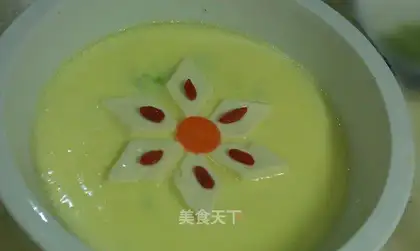 Pattern tofu egg custard