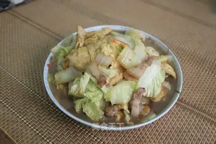 Baby vegetables soaked in tofu