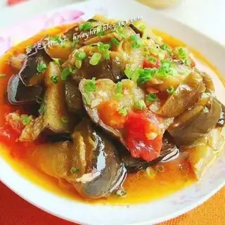 Roasted eggplant with tomatoes