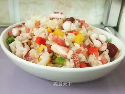 Squid and ham fried rice